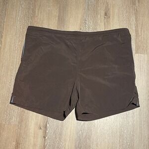 Nautica Men's Swim‎ Trunks Shorts Brown Nylon Polyester Size XL Drawstring Waist